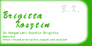 brigitta kosztin business card